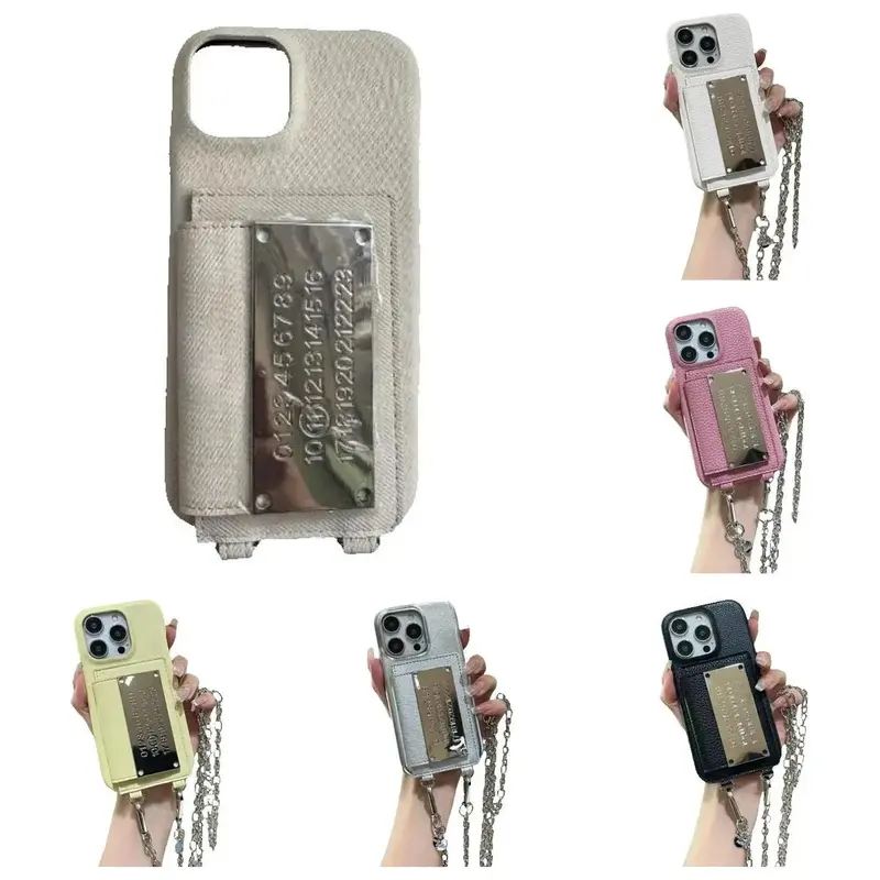 High-quality metal calendar cross-body card case for mobile phone