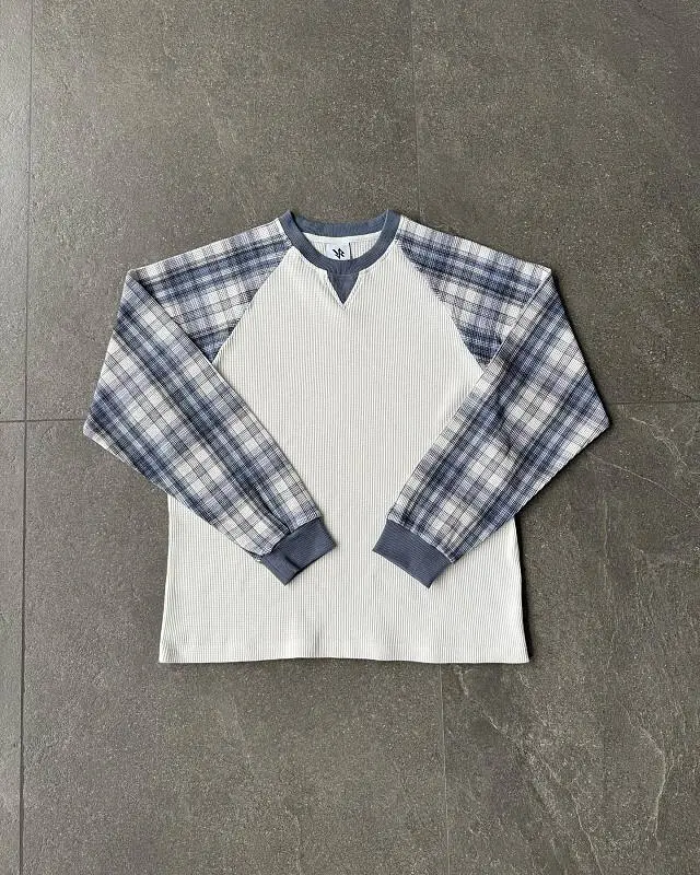 VRK WAFFLE LONG-SLEEVE - Light Blue