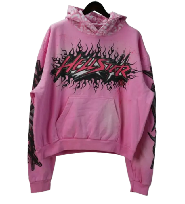 Hellstar Brainwashed With Brain Hoodie Pink