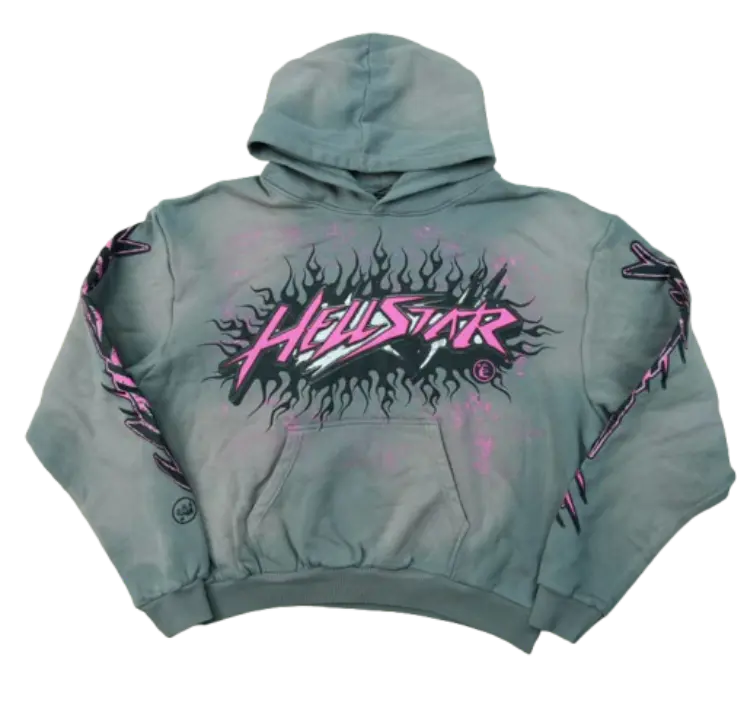 Hellstar Future Flame Hoodie Grey