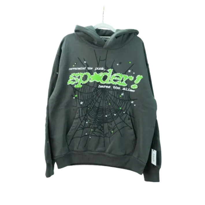 Sp5der Punk V2 Hoodie Slate Grey