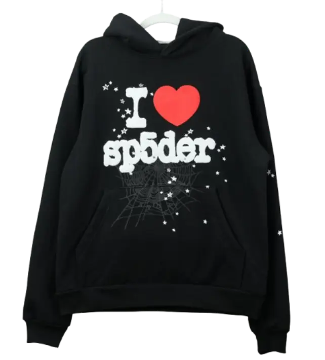 Sp5der IHeart SP5 Souvenir Hoodie Black
