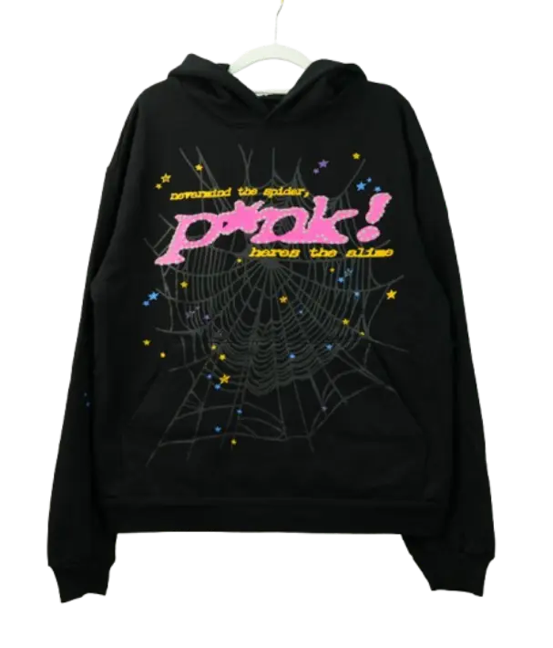 Sp5der P*NK Hoodie Black