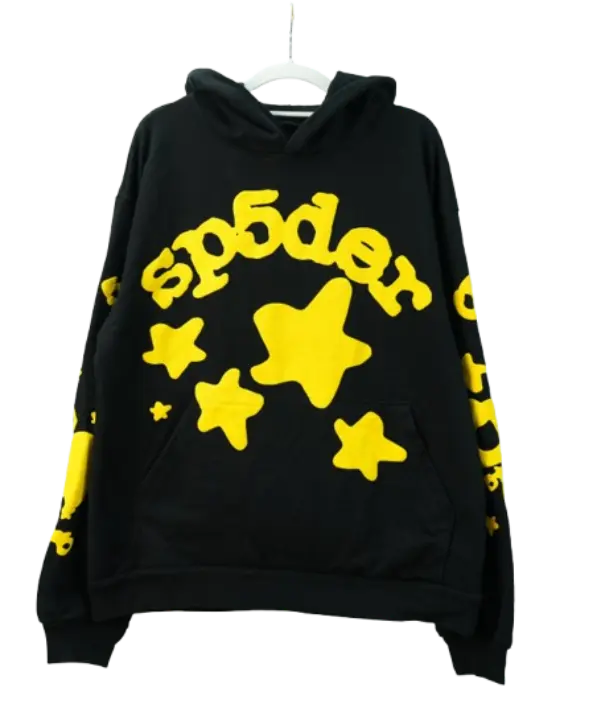 Sp5der Beluga Hoodie Onyx/Yellow