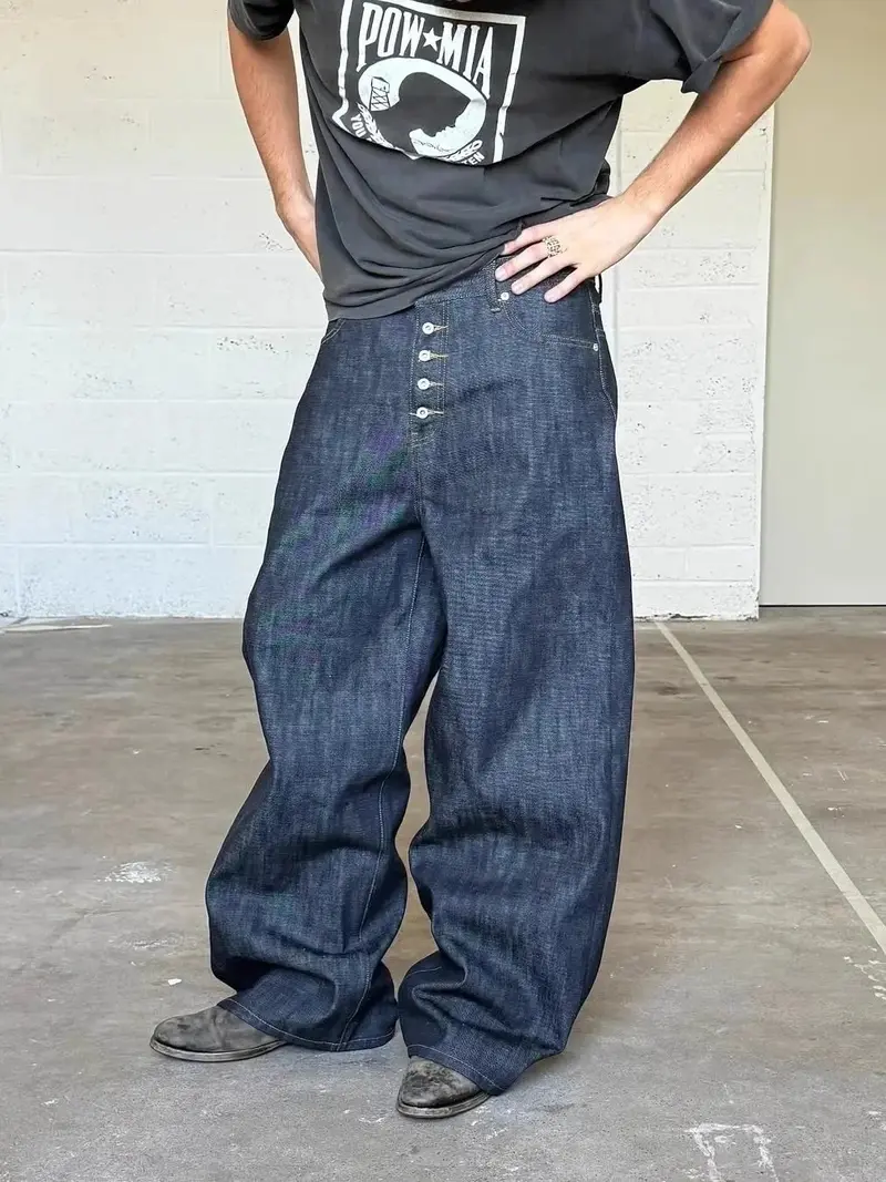 Balenciaga waxed denim