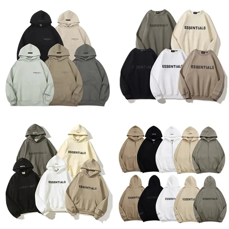 Three-dimensional silicone letters men's and women's American high street flocking hoodie jacket hoodie-MES
